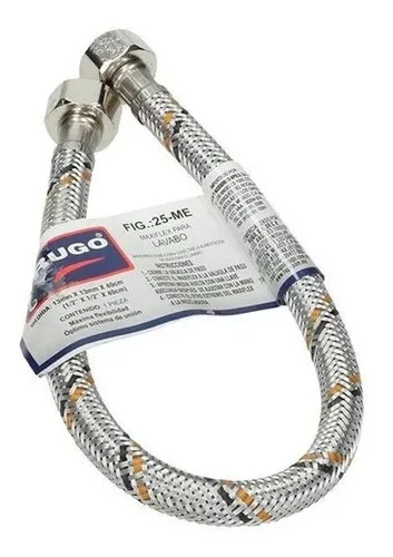 MANGUERA LAV/FREG 1/2-1/2-55CM RUGO 25-ME