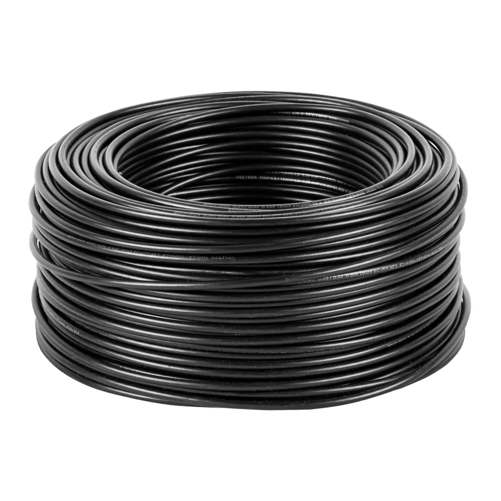 ROLLO 100 METROS CABLE ELECTRICO CALIBRE 10 COLOR NEGRO VOLTECK (TRUPER) 46051