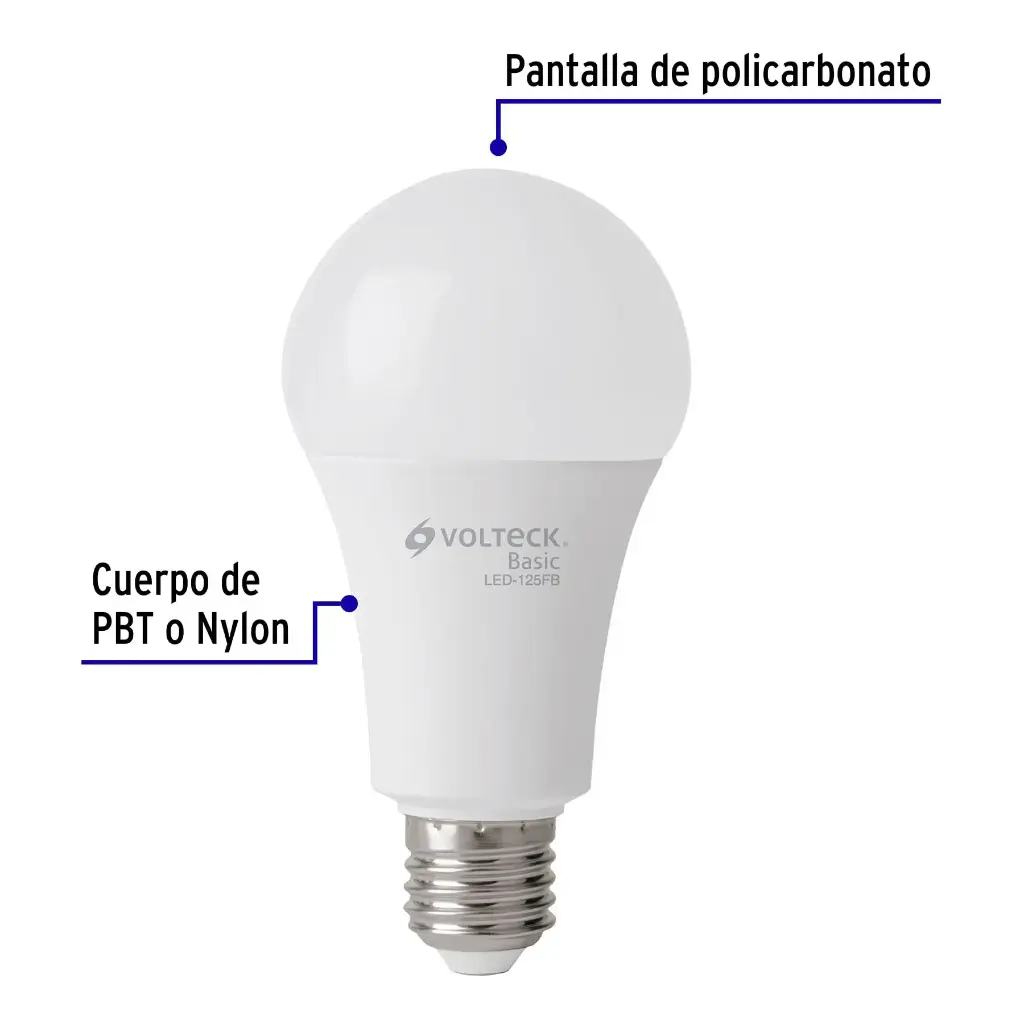 [28008] LAMPARA LED A19 16W LUZ DE DÍA VOLTECK BASIC (TRUPER) 28008