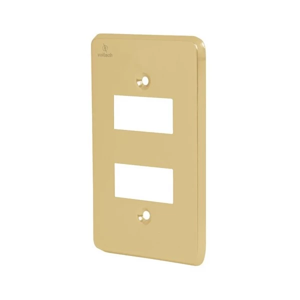 [116702] PLACA DE ALUMINIO 2 MODULOS SENCILLOS AKSI 116702