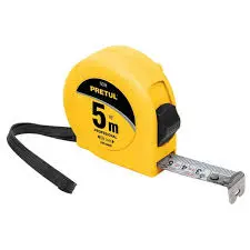 [21606] FLEXÓMETRO AMARILLO 5 M CINTA19 MM, EN TARJETA, PRETUL (TRUPER) 21606