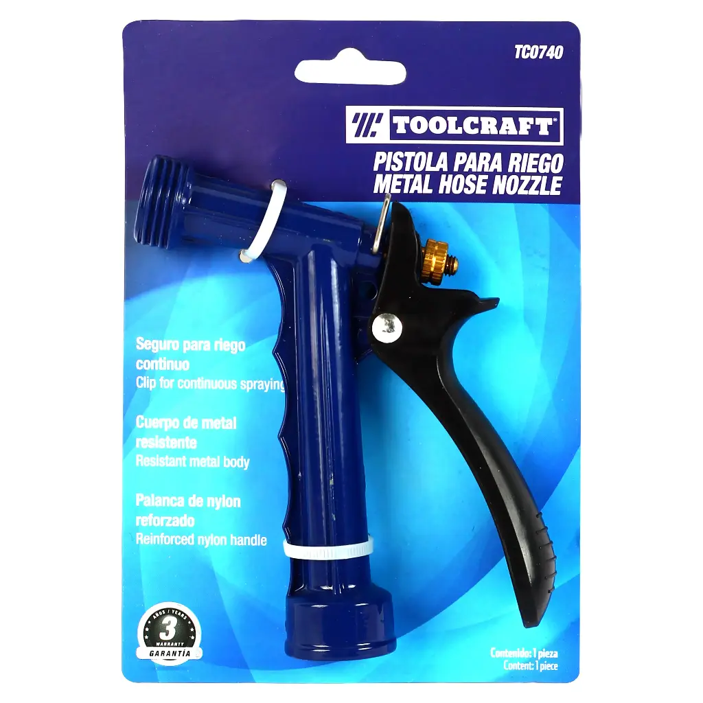 [TC0740] PISTOLA PARA RIEGO METALICA TRADICIONAL TOOLCRAFT TC0740