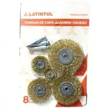 CARDAS P/TALADRO ALAMB GRSO JGO 8 PZS LATINTUL 33339