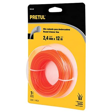 HILO REDONDO PARA DESBROZADORA NARANJA 2.4MM PRETUL (TRUPER) 20024