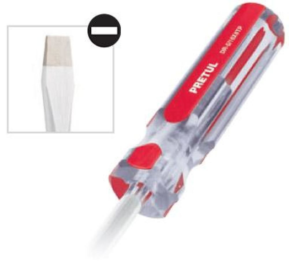 DESARMADOR PLANO M/PVC 1/4X6 PRETUL (TRUPER) 21462