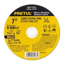 DISCO DE CORTE EXTRAFINO METAL 7"X1.5MM PRETUL (TRUPER) 22349