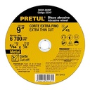 DISCO DE CORTE EXTRAFINO METAL 9"X2MM PRETUL (TRUPER) 22347