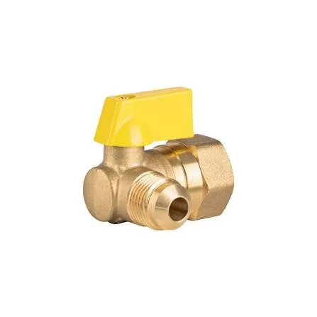 VALVULA DE GAS ANGULAR 3/8 FLER X 1/2 ROSCA INTERIOR AFER VG1013SEGY