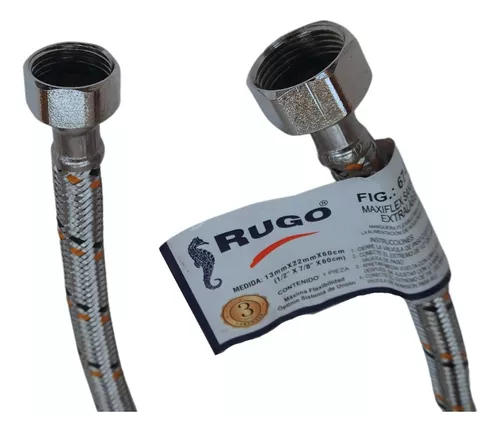 MANGUERA WC 1/2-7/8-60CM RUGO