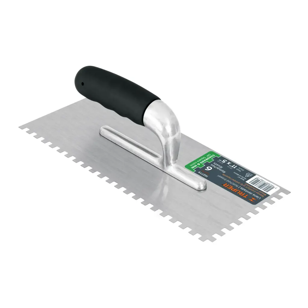 [102779] Llana 11' dentado cuadrado 1/4', 6 rem, mango comfort grip 102779