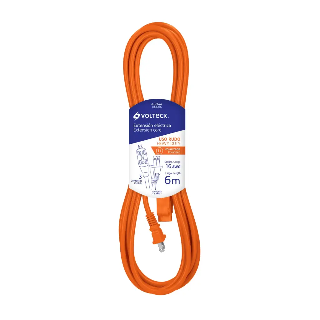 [48044] EXTENSION ELECTRICA USO RUDO 6M VOLTECK (TRUPER) 48044