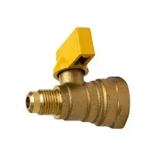 VALVULA DE GAS RUGO LATON 3/8-1/2 4-N