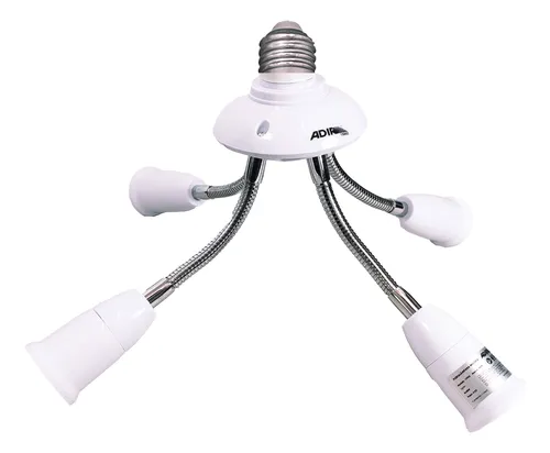 [15902] PORTALAMPARA CON 4 BRAZOS FLEXIBLES BASE E27 ADIR 15902