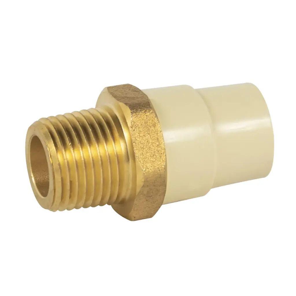 CONECTOR MACHO CPVC INSERTO LATON 1/2 FOSET 45104