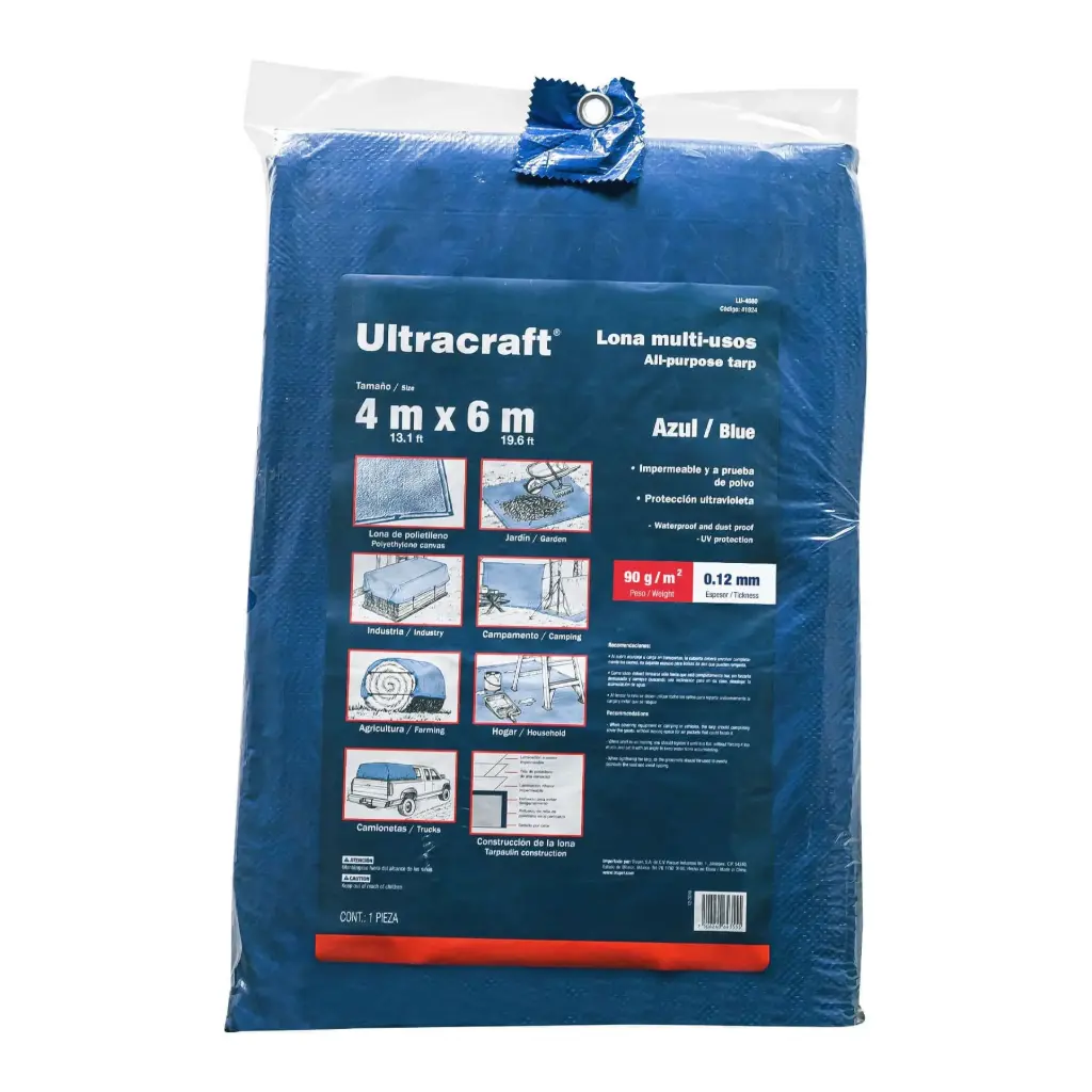 LONA 4X6M 2.3KG AZUL ULTRACRAFT (TRUPER) 41924