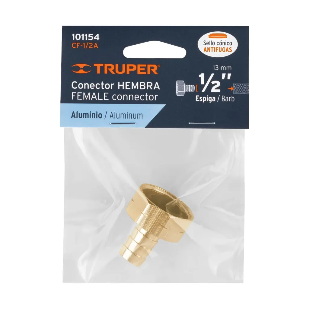 CONECTOR HEMBRA ALUMINIO 1/2" TRUPER 101154