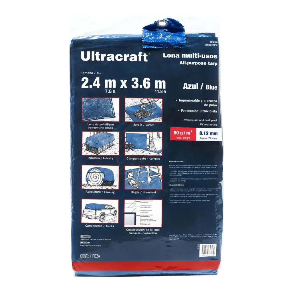 LONA 2.4X3.6M AZUL ULTRACRAFT (TRUPER) 41916