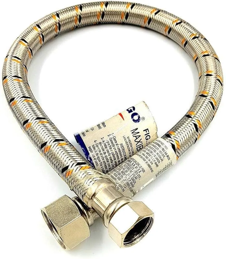 MANGUERA FLEXIBLE PARA BOILER 1/2"x 1/2"x 60cm RUGO 25-BHH