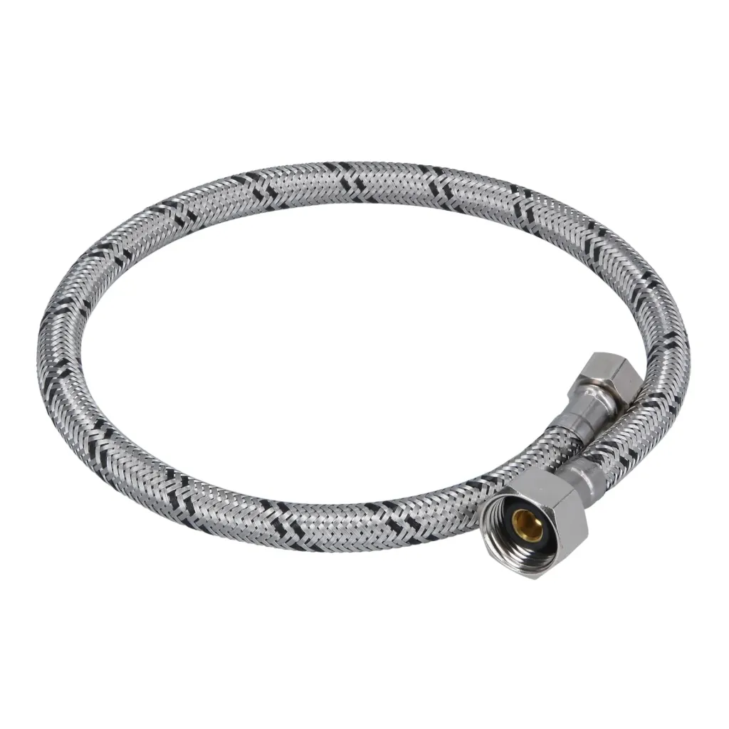 MANGUERA LAVABO/FREGADERO FLEXIBLE DE ACERO INOXIDABLE 1/2"x 3/8"X 55cm FOSET (TRUPER) 45490