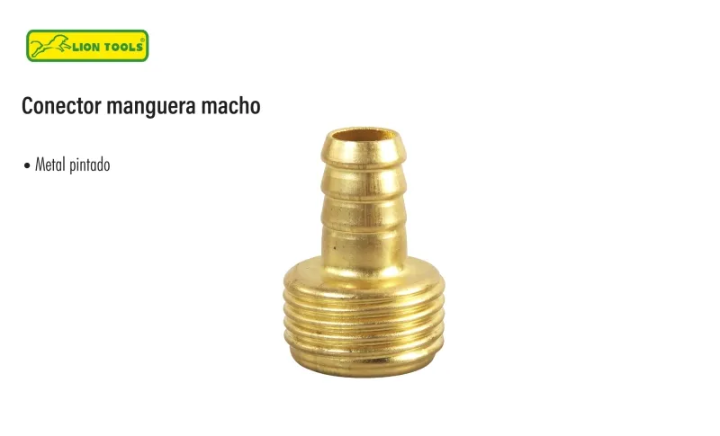 CONECTOR PARA MANGUERA MACHO 1/2" LION TOOLS 1851