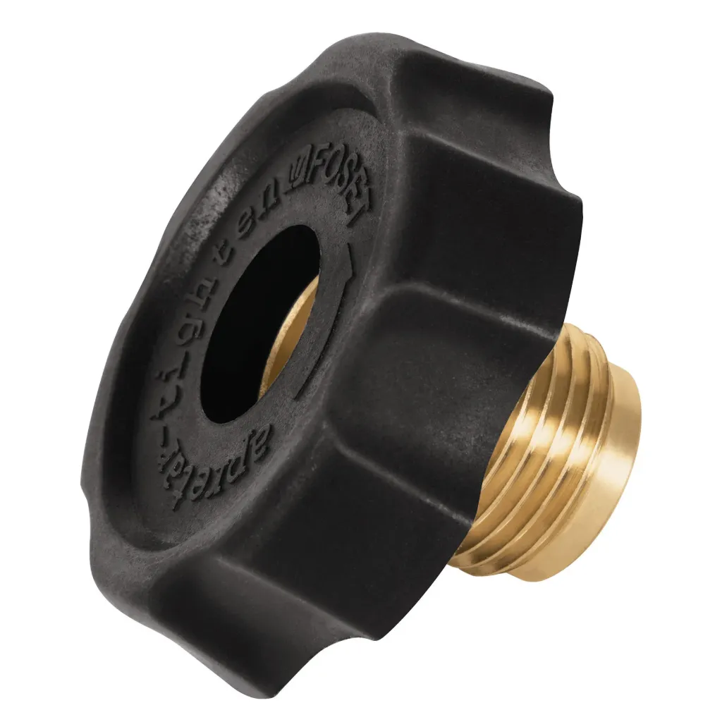 TUERCA IZQUIERDA DE LATON CON MANERAL DE PLASTICO 7/8", FOSET (TRUPER) 46154