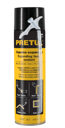 ESPUMA EXPANSIVA POLIURETANO 300ML PRETUL (TRUPER) 27007
