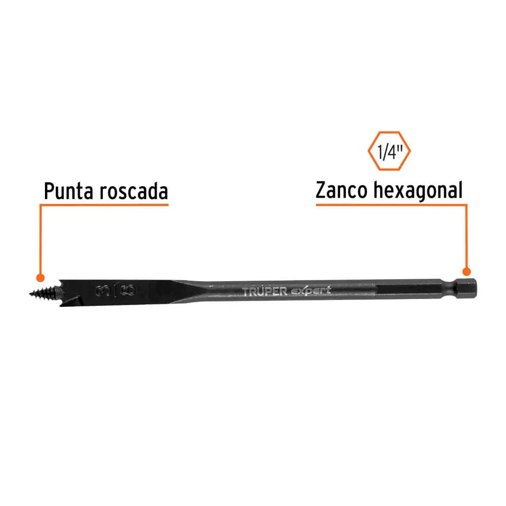 BROCA PLANA DE MANITA 3/8" PARA MADERA, TRUPER EXPERT 101498