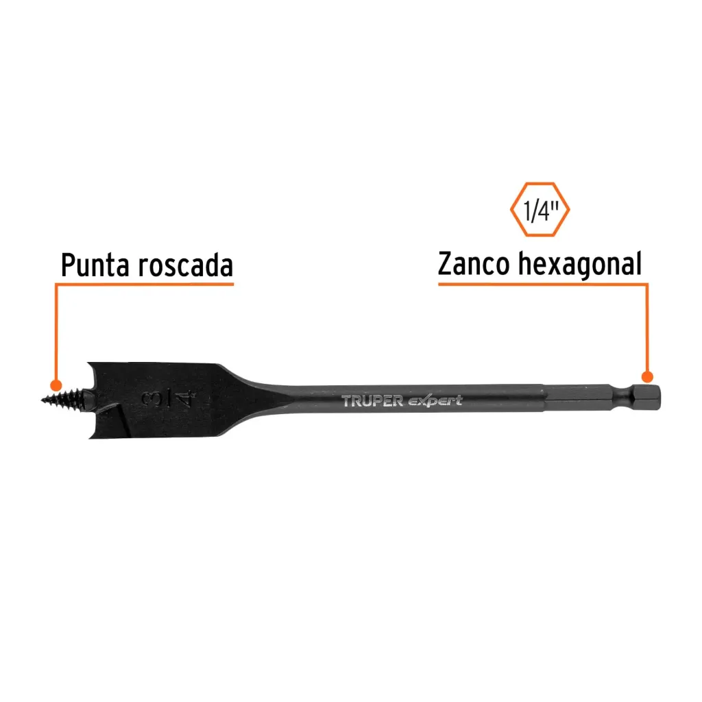 BROCA PLANA DE MANITA 3/4" PARA MADERA, TRUPER EXPERT 101512
