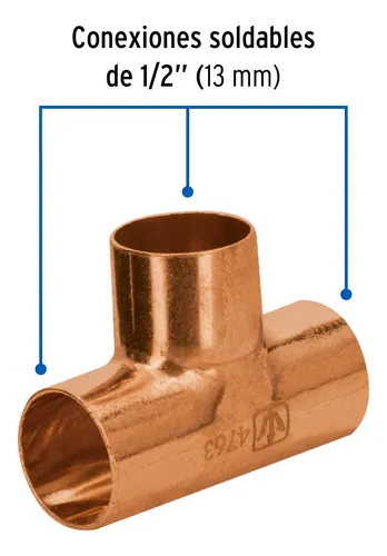 TEE SENCILLA COBRE-COBRE-COBRE 1/2" FOSET 49735