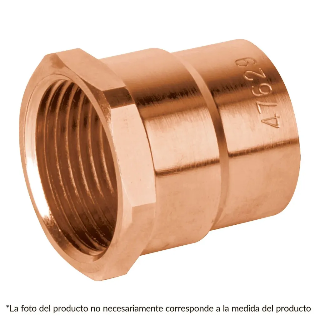 CONECTOR COBRE-ROSCA INTERIOR 3/4 FOSET 49657