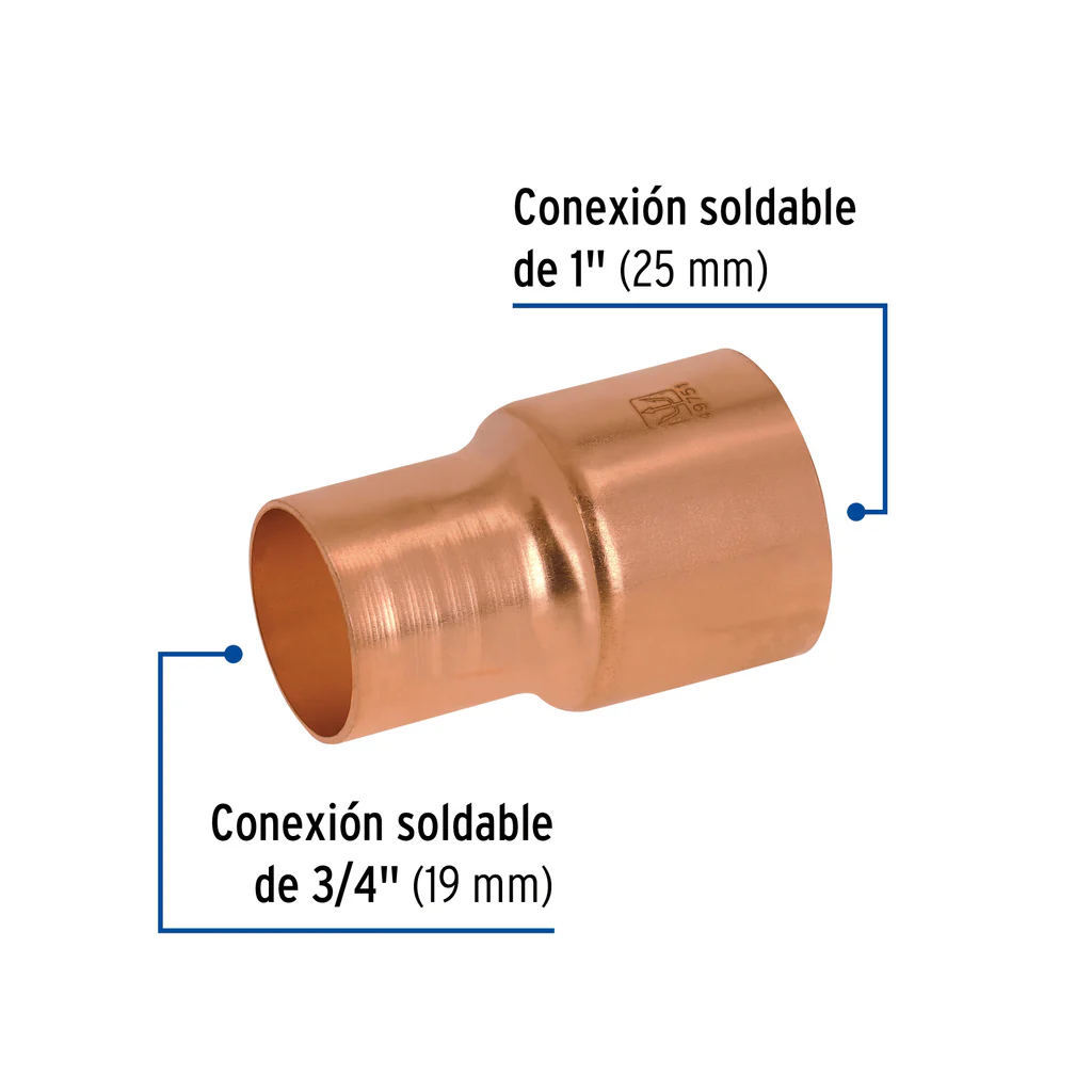 REDUCCION CAMPANA COBRE-COBRE 3/4-1/2 FOSET 49749