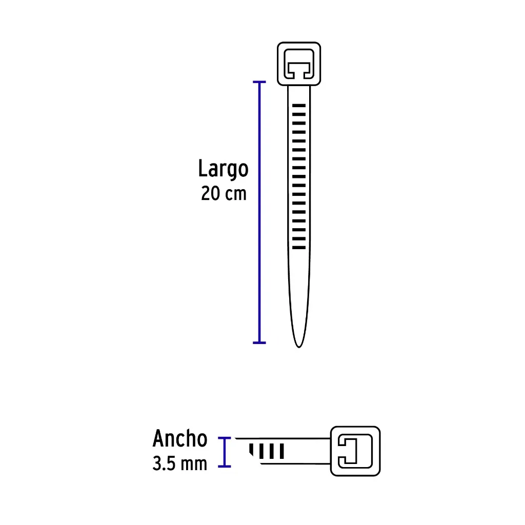 CINCHO 3.5MM 20CM NATURAL VOLTECK (TRUPER) 44304