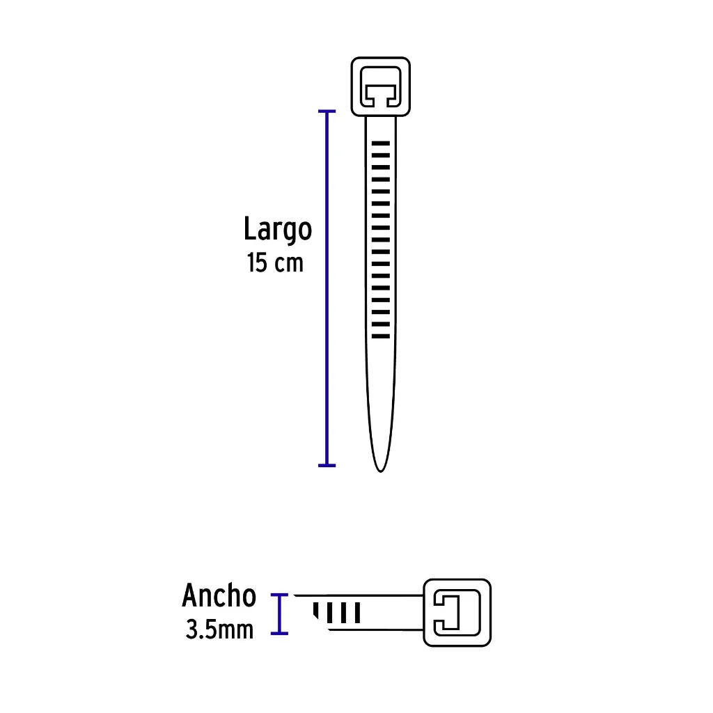 CINCHO 3.5MM 15CM NATURAL VOLTECK (TRUPER) 44303