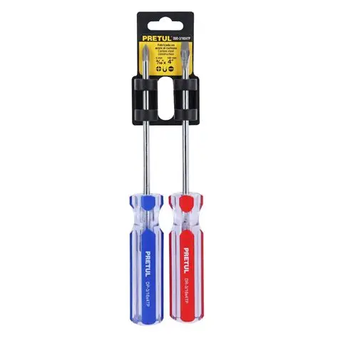 DUO DESARMADORES 3/16X4" MANGO PVC PRETUL (TRUPER) 20211