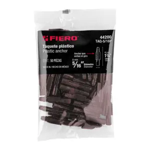 TAQUETE PLASTICO 5/16 BOLSA 50PZ FIERO (TRUPER) 44200