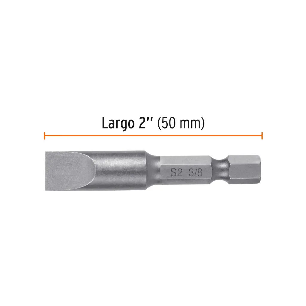 PUNTA PLANA 3/8" LARGO 2", TRUPER EXPERT 12176