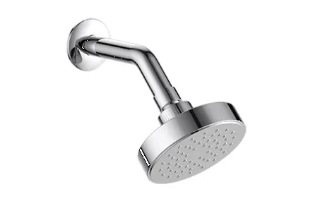 REGADERA REDONDA 4" ABS C/BRAZO METAL SATINADA MEER (CNX) RCT311