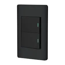 PLACA ARMADA NEGRA 2INTERRUPTORES 1.5 MODULOS,LISBOA VOLTECK (TRUPER) 47893