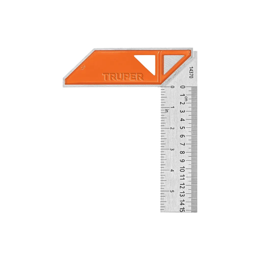 [14370] ESCUADRA 6" PARA CARPINTERO CON MANGO 100 DE ALUMINIO TRUPER 14370