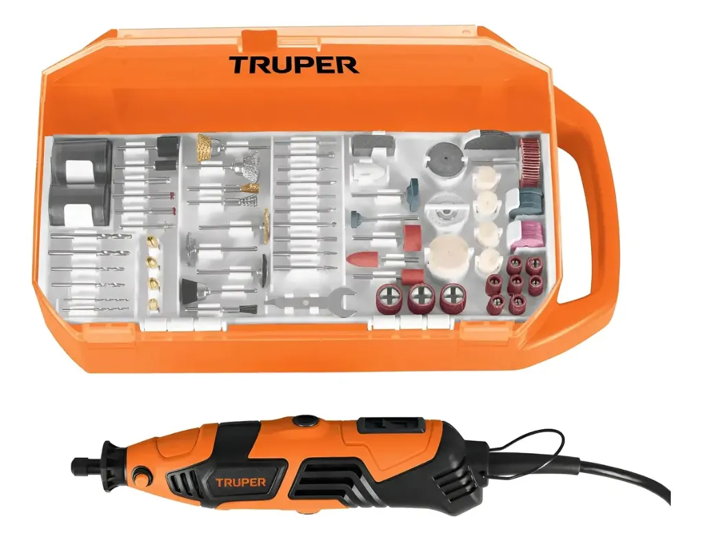 [17449] HERRAMIENTA ROTATIVA PROFESIONAL 150 W CON 97 ACCESORIOS TRUPER 17449
