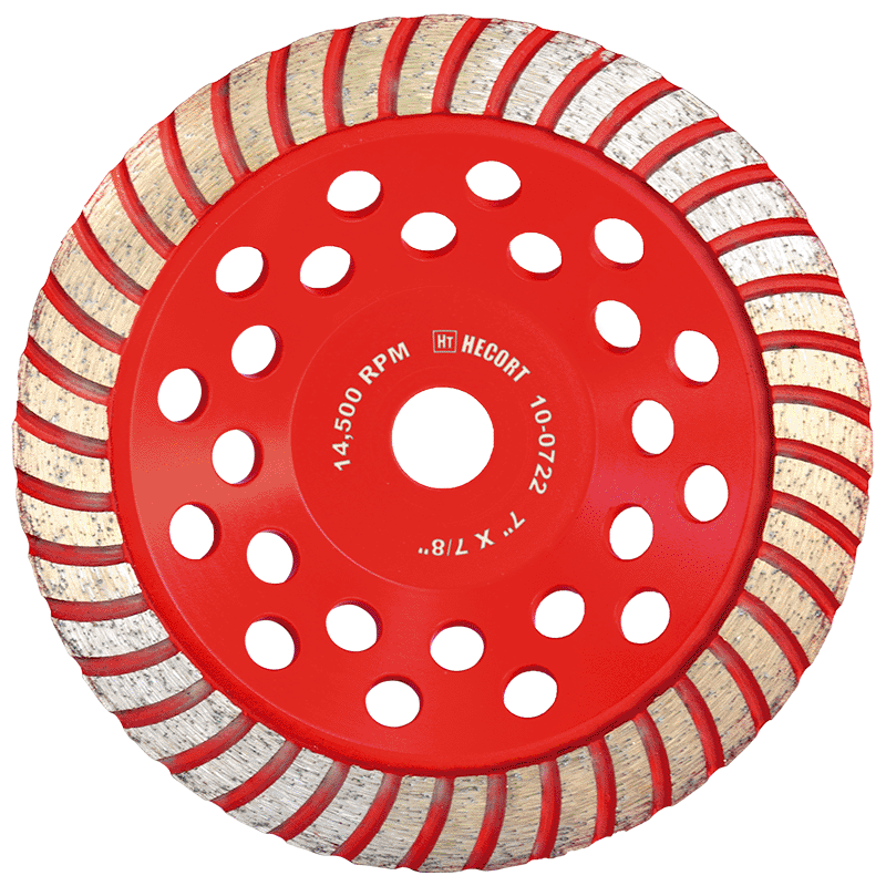 CARDA COPA DIAMANTE ROJO 7" X 7/8 HECORT 10-0722