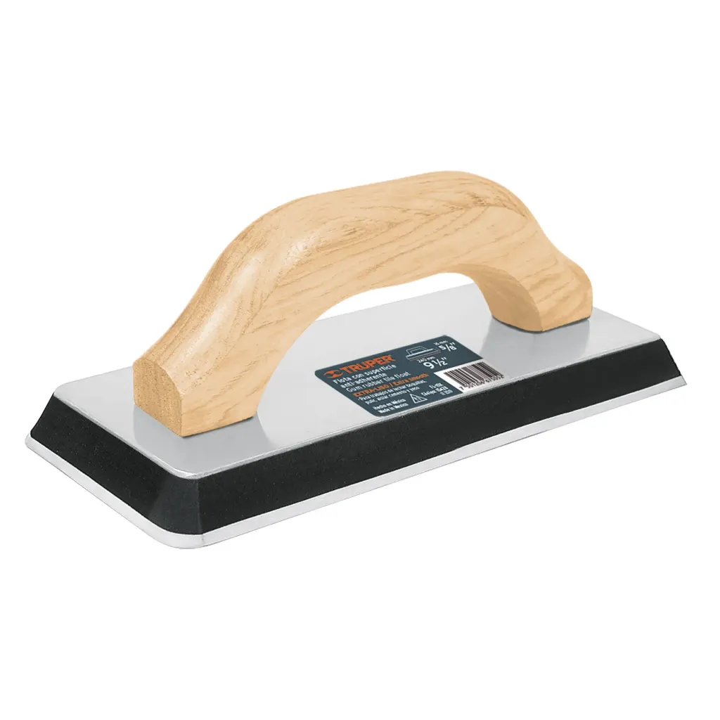 [15428] FLOTA DE HULE MANGO MADERA ACABADO EXTRA LISO TRUPER 15428