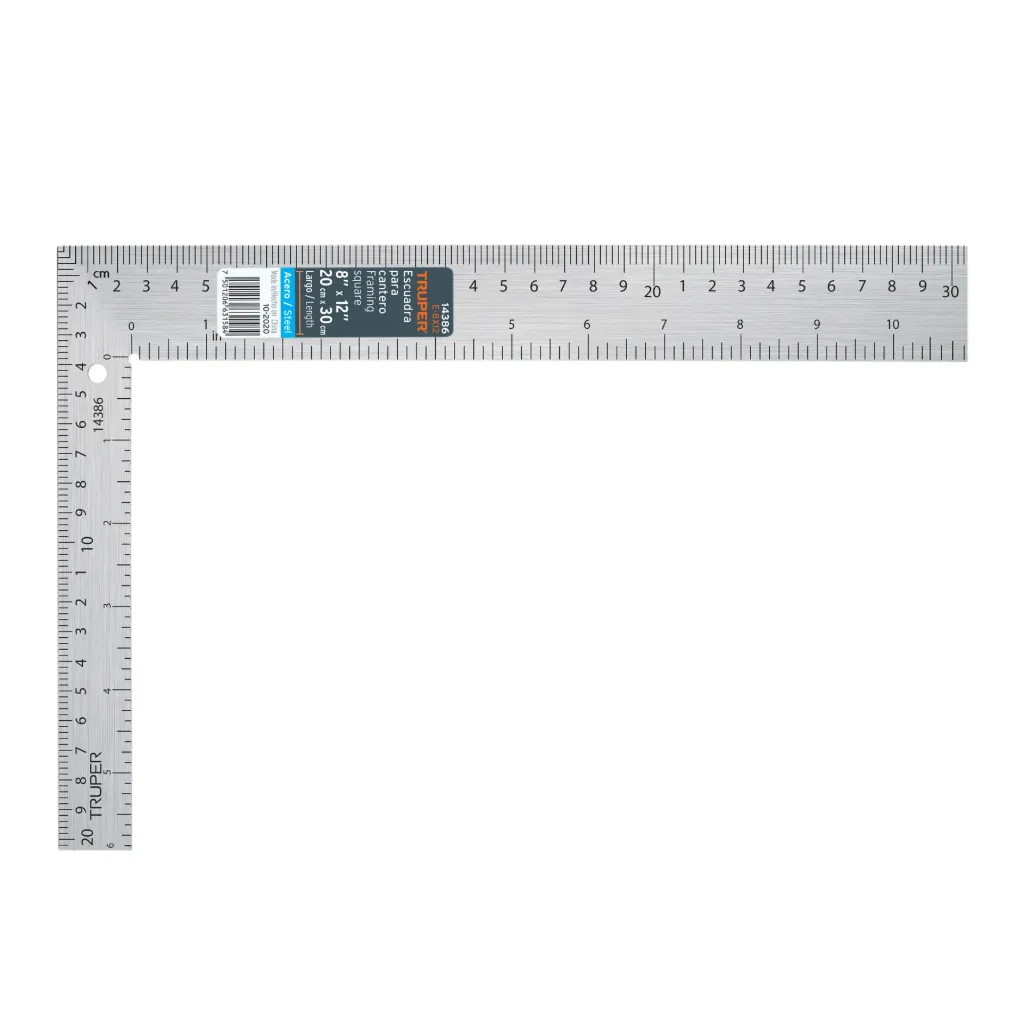 ESCUADRA PARA CANTERO 8"X12" ACERO AL CARBONO TRUPER 14386
