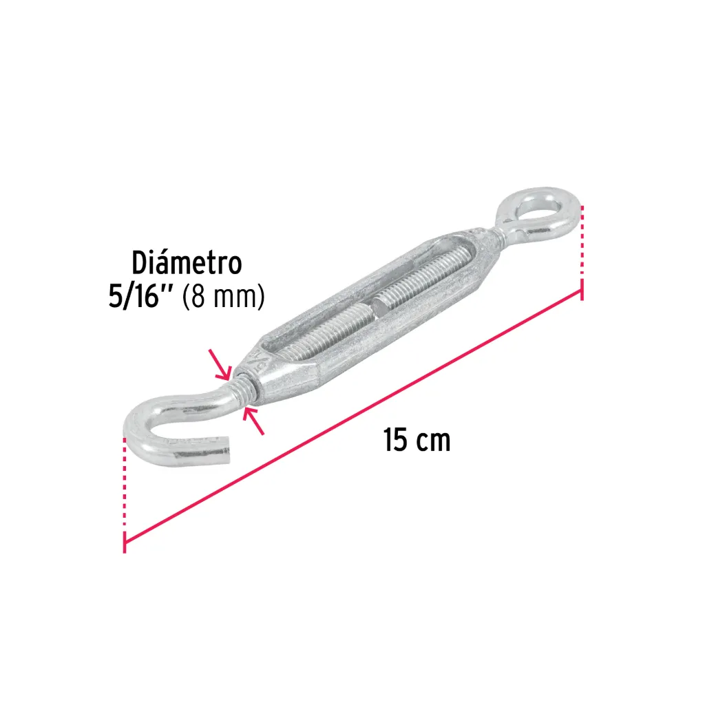 TENSOR GANCHO ARGOLLA 5/16 FIERO (TRUPER) 44055