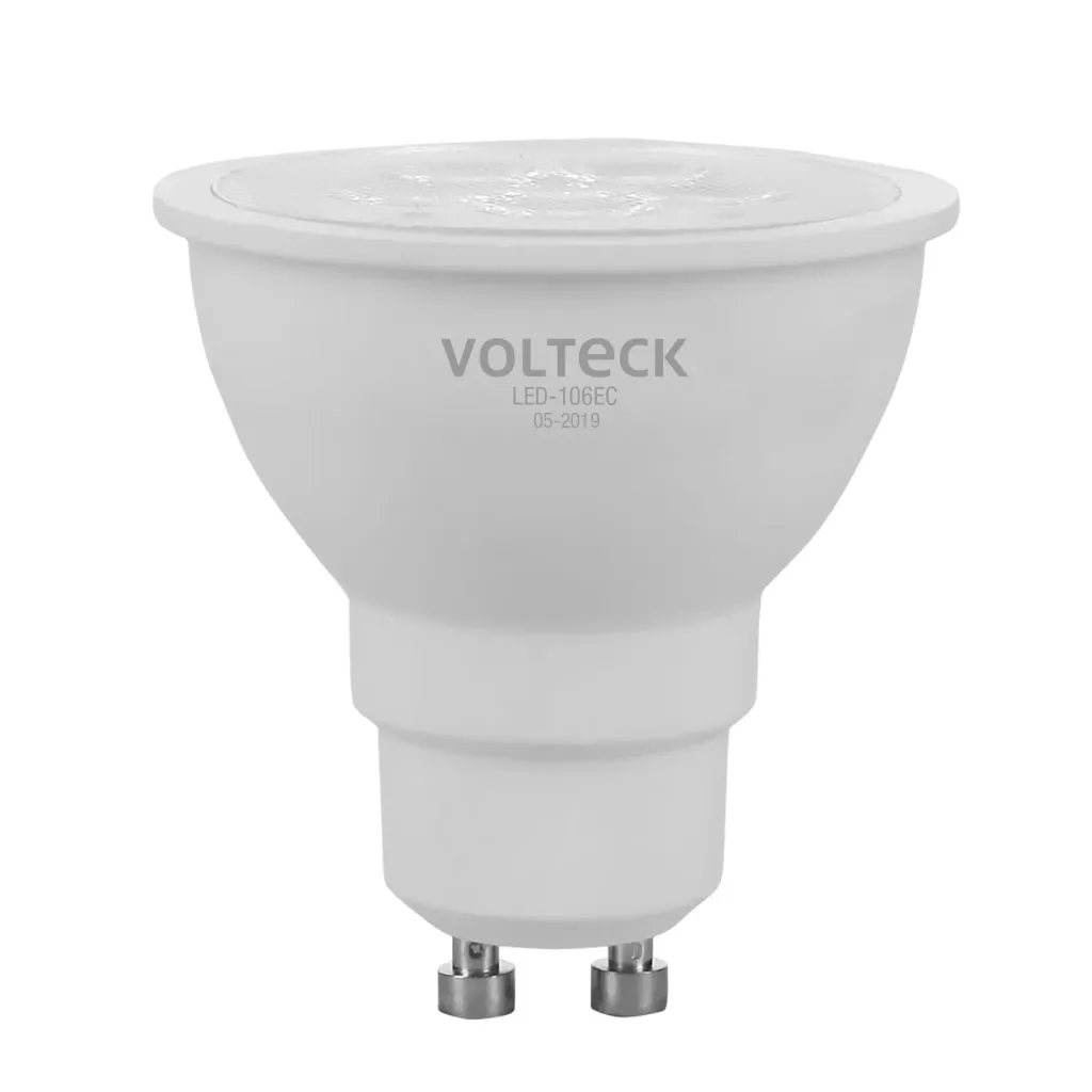 [46218] LAMPARA LED 6W TIPO MR 16 BASE GU10 LUZ CALIDA VOLTECK (TRUPER) 46218