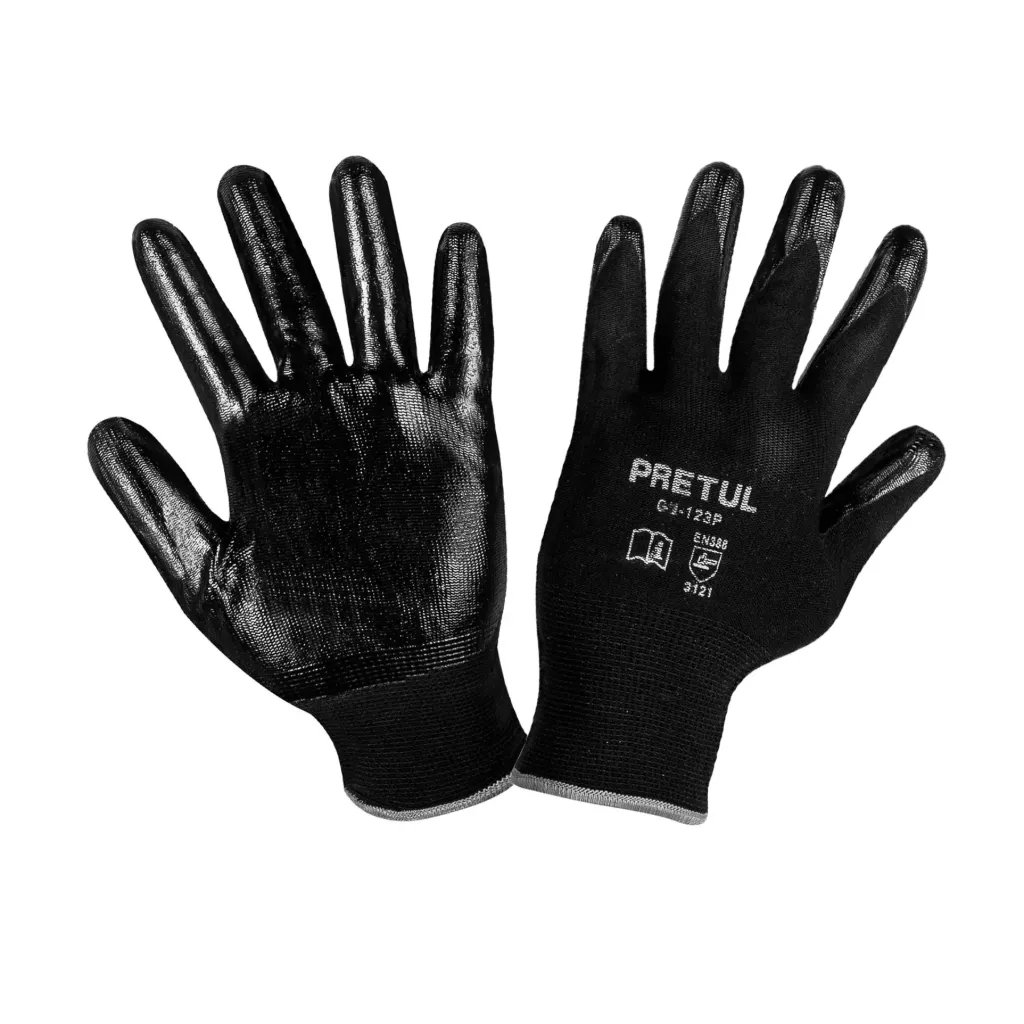 GUANTE NYLON CON RECUBRIMIENTO DE NITRILO G PRETUL (TRUPER) 20028