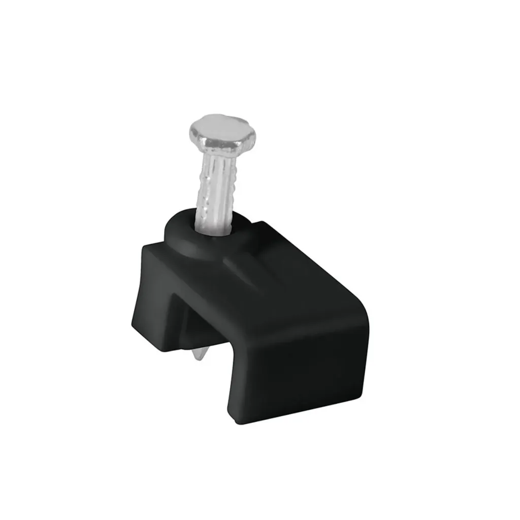 GRAPA PARA CABLE 5X8.5MM NEGRO, BOLSA 20pz VOLTECK (TRUPER) 48034