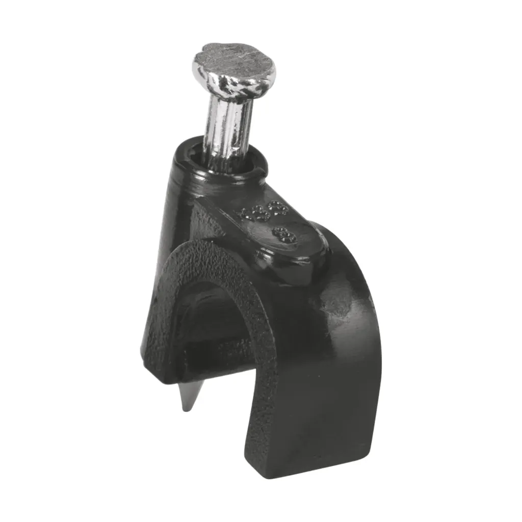 GRAPA PARA CABLE 8MM NEGRO BOLSA 20pz VOLTECK (TRUPER) 48281