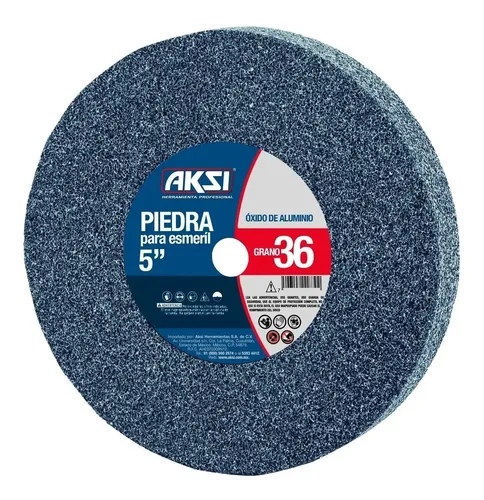 RUEDA ABRASIVA P/ESMERIL OXIDO ALUMINIO 5"x3/4"x 1/2" G36 AKSI 114701