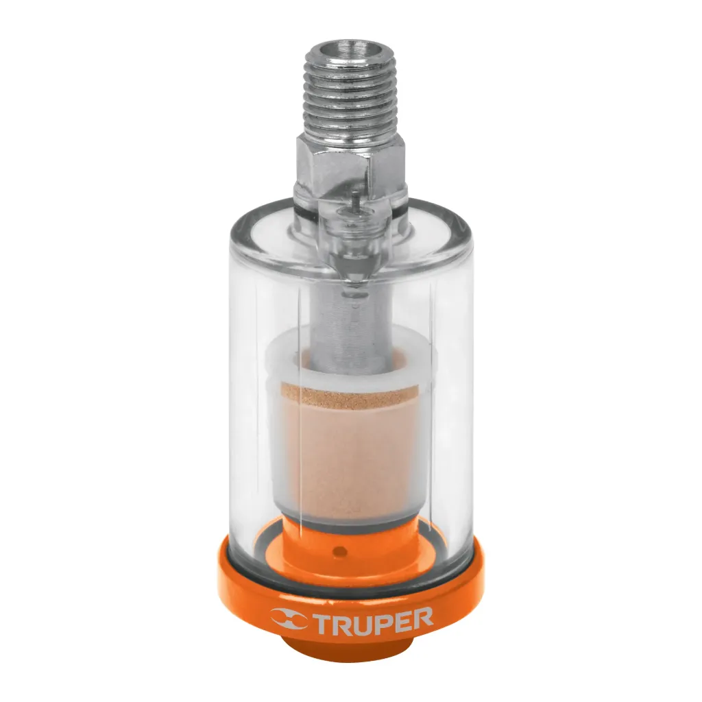 FILTRO SEPARADOR DE AGUA Y ACEITE, CUERDA 1/4 NPT, TRUPER 19027